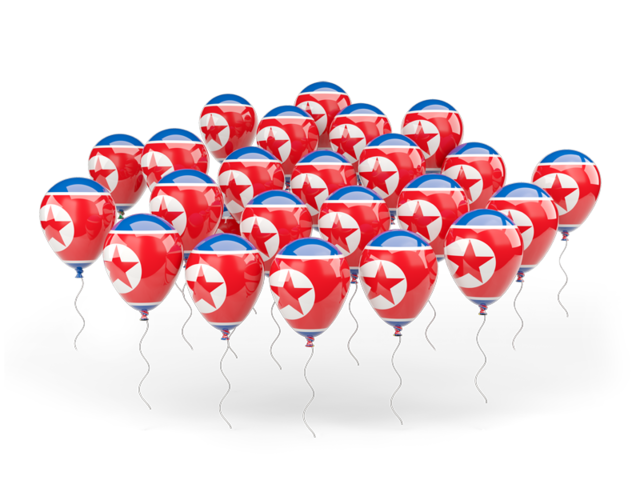 Balloons. Download flag icon of North Korea at PNG format