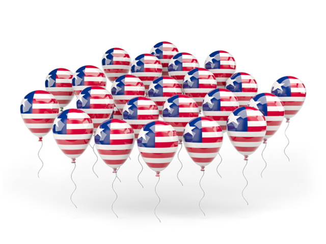 Balloons. Download flag icon of Liberia at PNG format