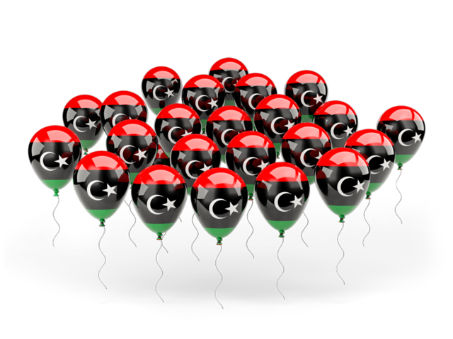 Balloons. Download flag icon of Libya at PNG format
