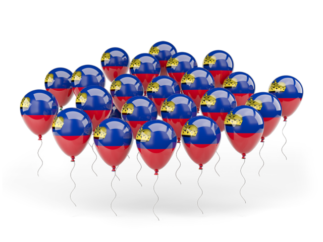 Balloons. Download flag icon of Liechtenstein at PNG format