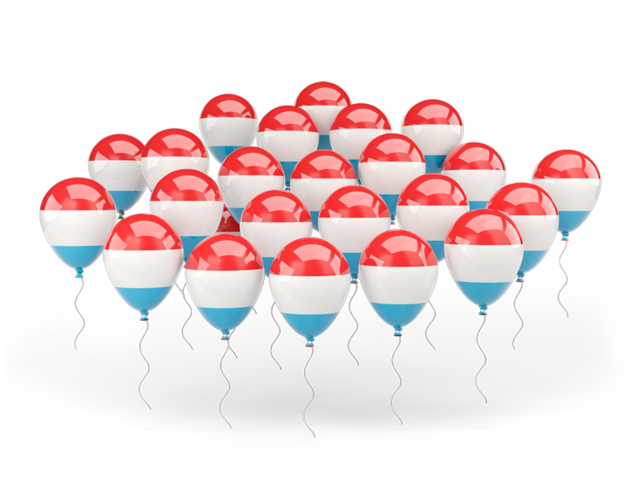 Balloons. Download flag icon of Luxembourg at PNG format