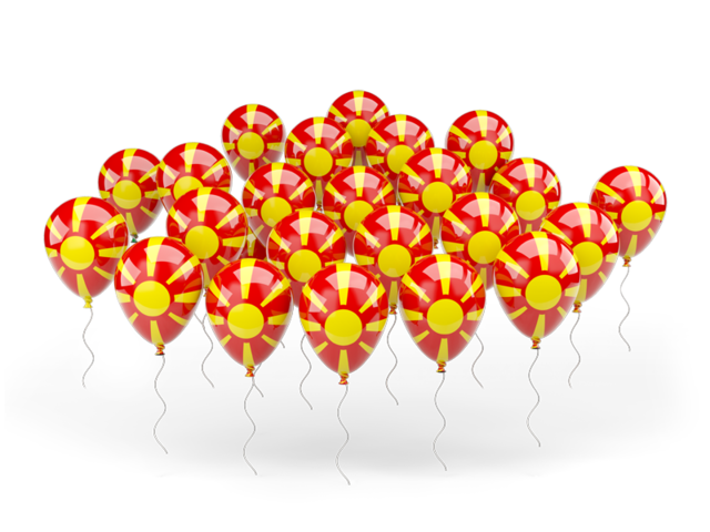 Balloons. Download flag icon of Macedonia at PNG format