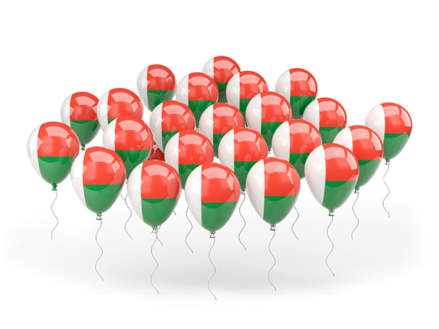 Balloons. Download flag icon of Madagascar at PNG format