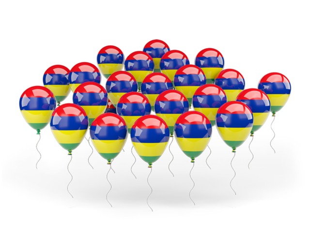 Balloons. Download flag icon of Mauritius at PNG format