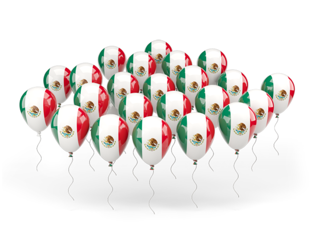 Balloons. Download flag icon of Mexico at PNG format