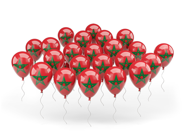 Balloons. Download flag icon of Morocco at PNG format