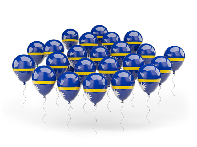 Balloons. Download flag icon of Nauru at PNG format