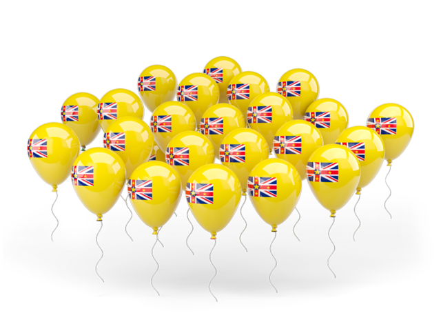 Balloons. Download flag icon of Niue at PNG format