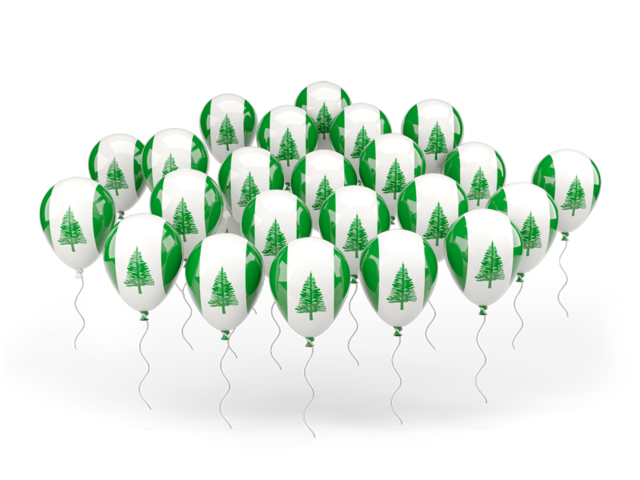 Balloons. Download flag icon of Norfolk Island at PNG format