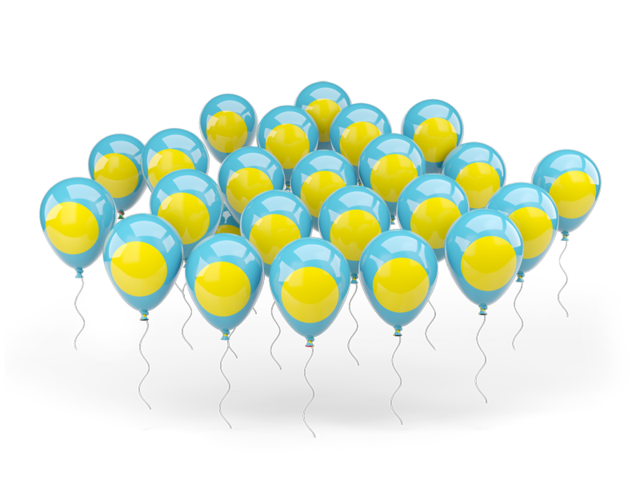Balloons. Download flag icon of Palau at PNG format