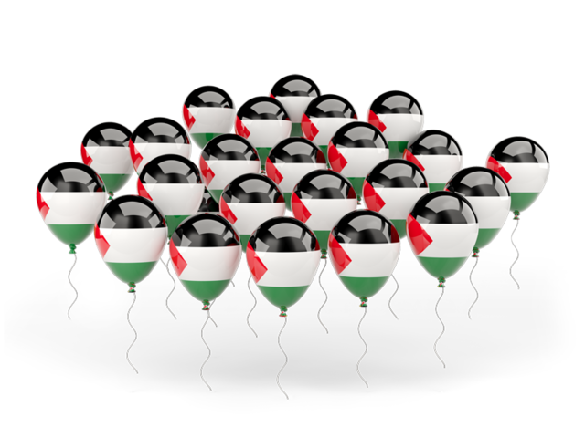 Balloons. Download flag icon of Palestinian territories at PNG format