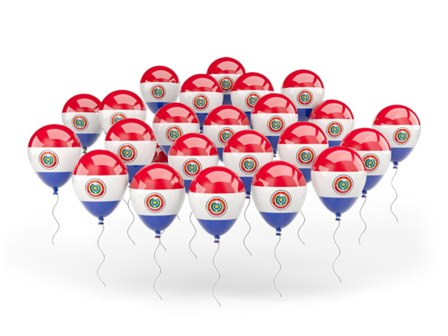 Balloons. Download flag icon of Paraguay at PNG format