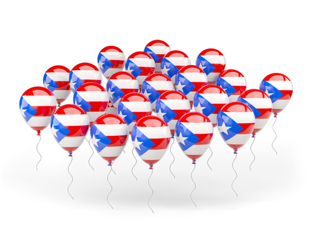 Balloons. Download flag icon of Puerto Rico at PNG format