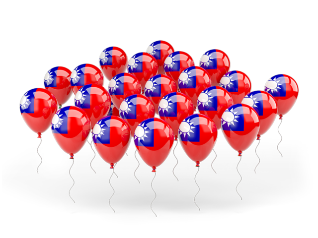 Balloons. Download flag icon of Taiwan at PNG format