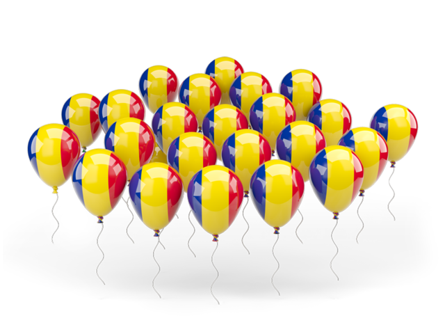 Balloons. Download flag icon of Romania at PNG format