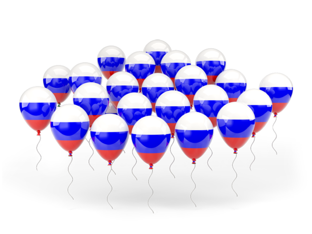 Balloons. Download flag icon of Russia at PNG format