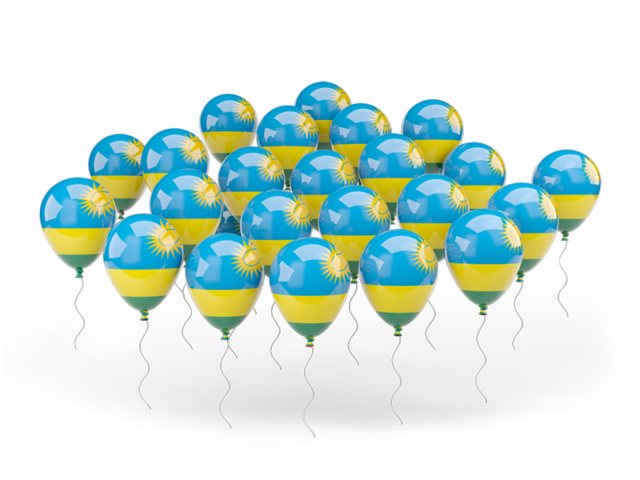 Balloons. Download flag icon of Rwanda at PNG format