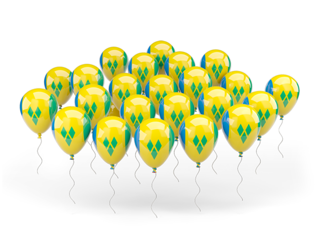 Balloons. Download flag icon of Saint Vincent and the Grenadines at PNG format