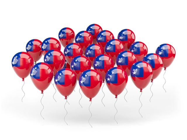 Balloons. Download flag icon of Samoa at PNG format