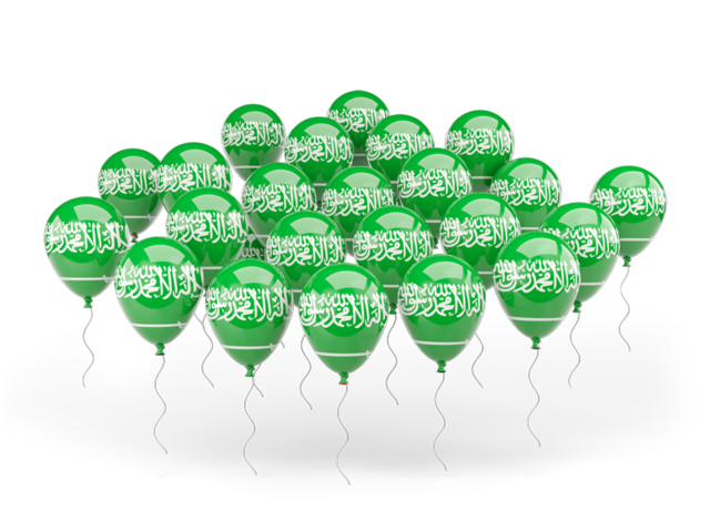 Balloons. Download flag icon of Saudi Arabia at PNG format