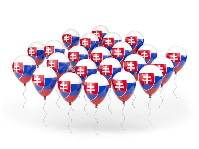Balloons. Download flag icon of Slovakia at PNG format