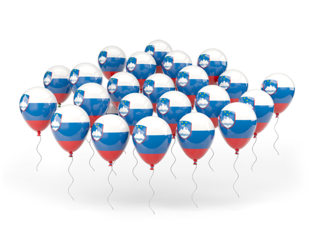 Balloons. Download flag icon of Slovenia at PNG format