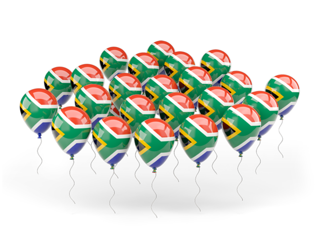 Balloons. Download flag icon of South Africa at PNG format