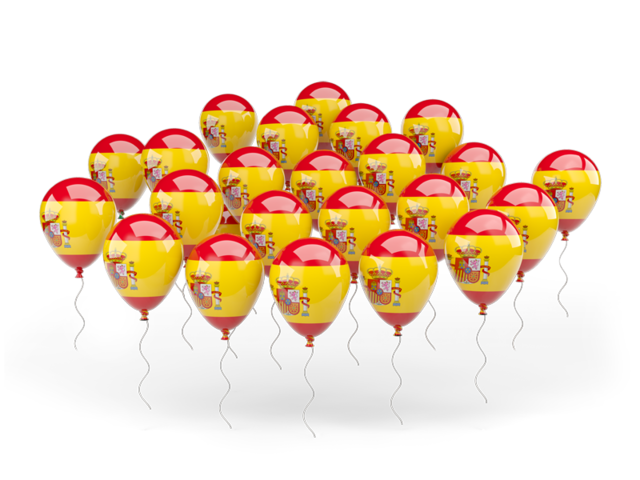 Balloons. Download flag icon of Spain at PNG format