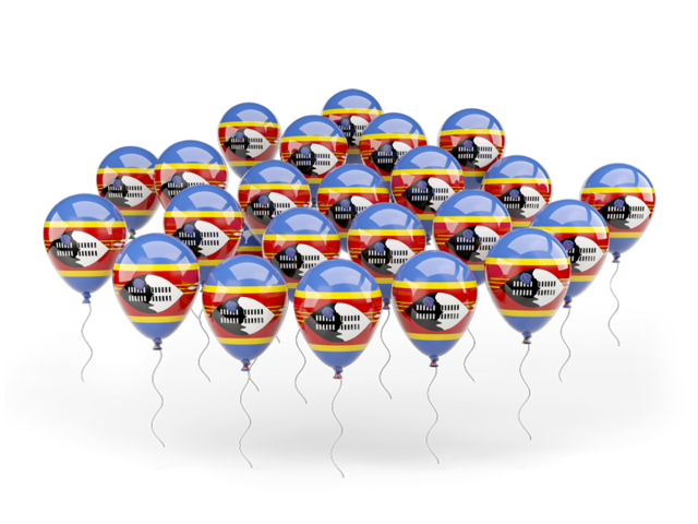 Balloons. Download flag icon of Swaziland at PNG format