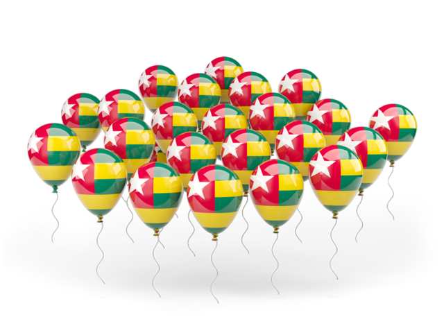 Balloons. Download flag icon of Togo at PNG format