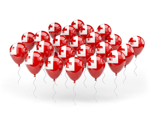Balloons. Download flag icon of Tonga at PNG format