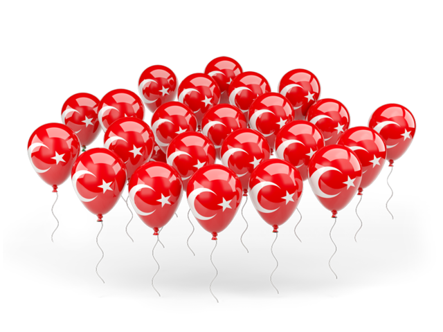 Balloons. Download flag icon of Turkey at PNG format