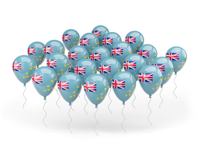 Balloons. Download flag icon of Tuvalu at PNG format
