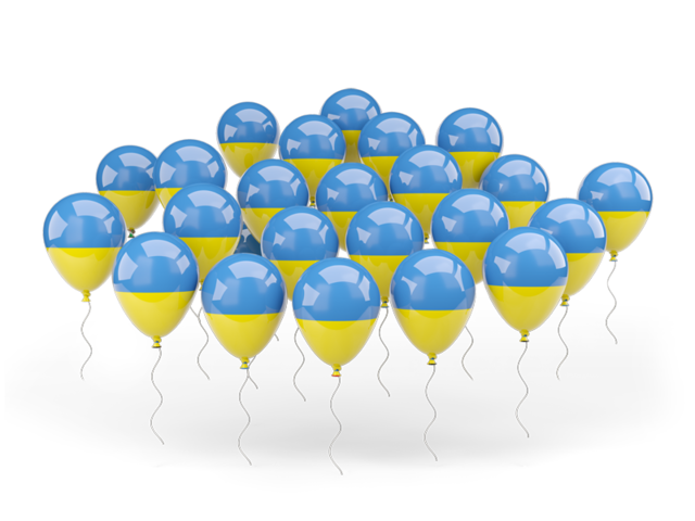 Balloons. Download flag icon of Ukraine at PNG format