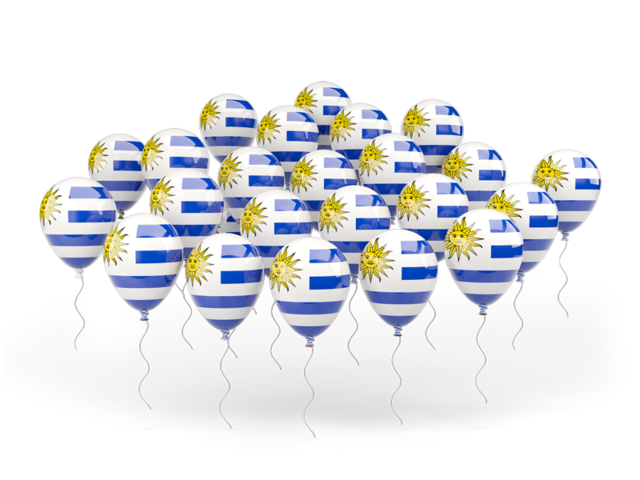 Balloons. Download flag icon of Uruguay at PNG format