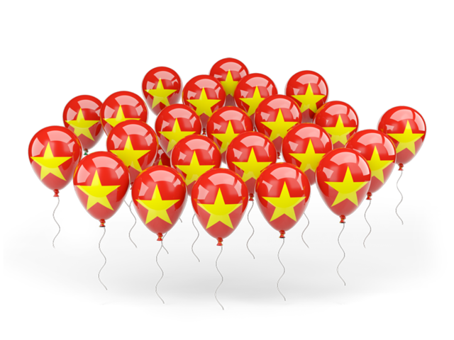 Balloons. Download flag icon of Vietnam at PNG format