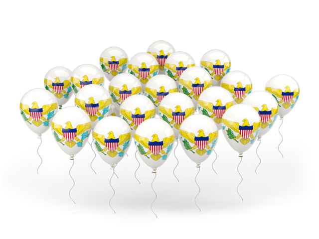 Balloons. Download flag icon of Virgin Islands of the United States at PNG format