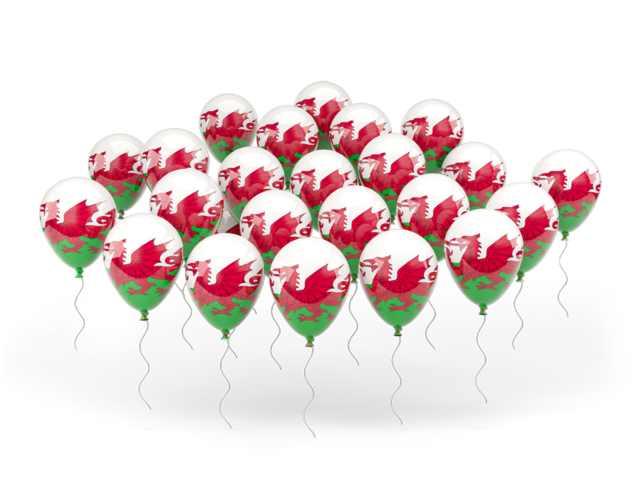 Balloons. Download flag icon of Wales at PNG format