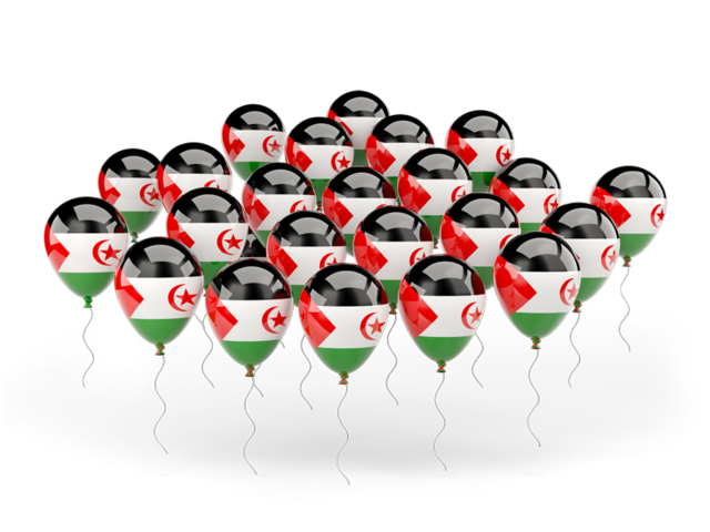 Balloons. Download flag icon of Western Sahara at PNG format