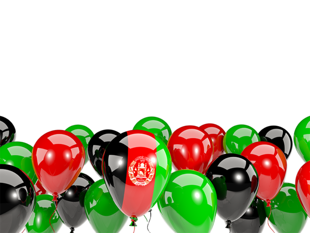 Balloons bottom frame. Download flag icon of Afghanistan at PNG format