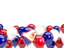 Американское Самоа. Рамка из воздушных шаров. Скачать иллюстрацию.