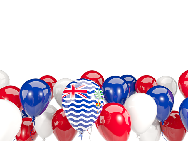 Balloons bottom frame. Download flag icon of British Indian Ocean Territory at PNG format