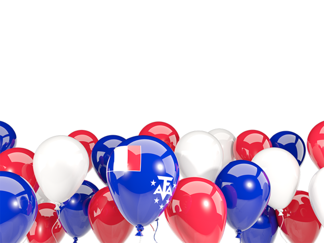 Balloons bottom frame. Download flag icon of French Southern and Antarctic Lands at PNG format