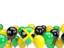 Jamaica. Balloons bottom frame. Download icon.