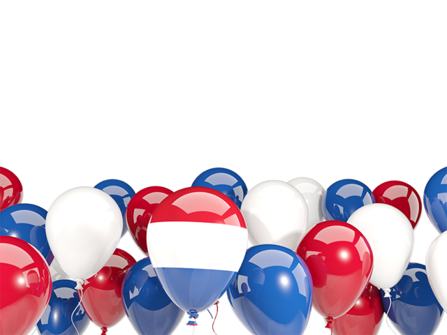 Balloons bottom frame. Download flag icon of Netherlands at PNG format