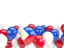 Philippines. Balloons bottom frame. Download icon.