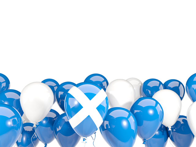 Balloons bottom frame. Download flag icon of Scotland at PNG format