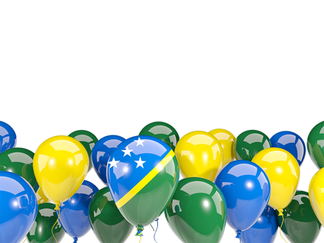 Balloons bottom frame. Download flag icon of Solomon Islands at PNG format