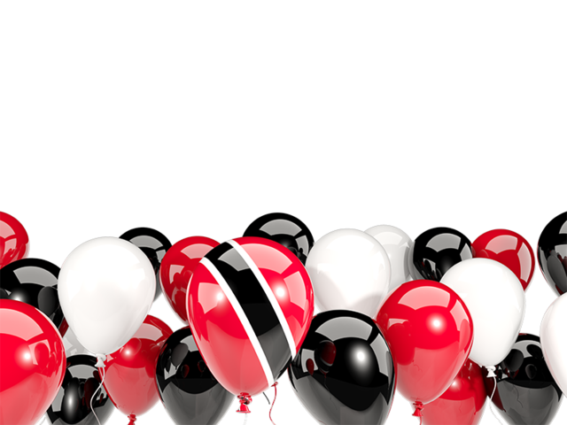 Balloons bottom frame. Download flag icon of Trinidad and Tobago at PNG format