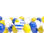 Uruguay. Balloons bottom frame. Download icon.